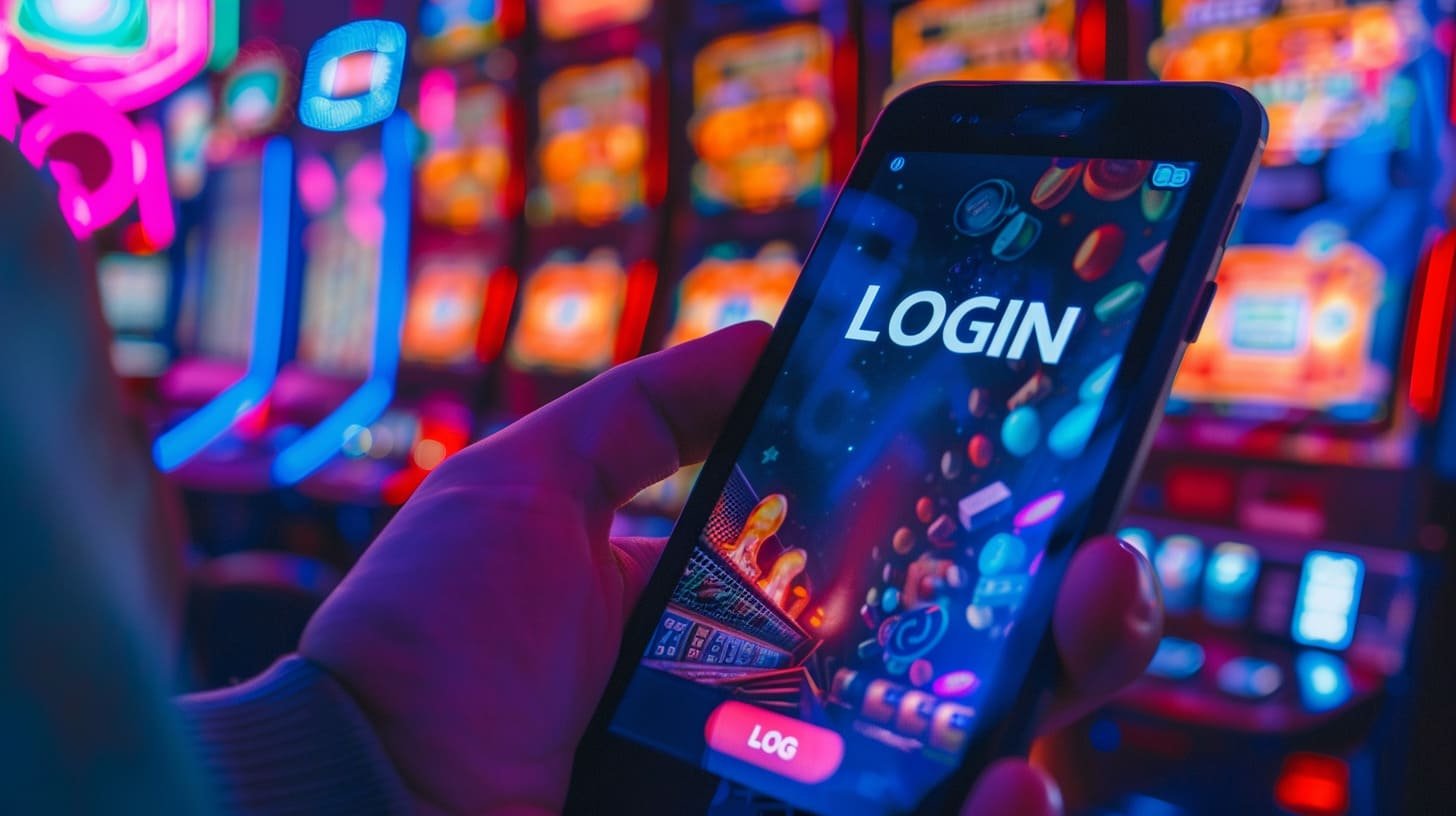 Pengguna membaca info di platform qdal88 dengan smartphone